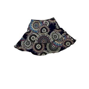 TOP LIGNE Women's Tiered Mandala Print Skort Skirt Blue Size Extra Small